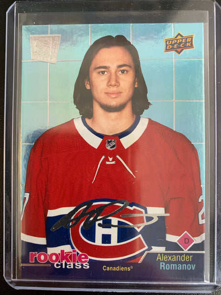 2020-21 UPPER DECK EXTENDED HOCKEY #RC-18 MONTREAL CANADIENS - ALEXANDER ROMANOV ROOKIE CLASS ROOKIE CARD