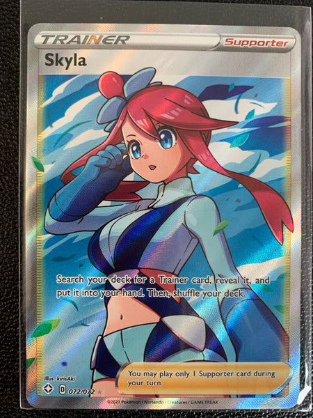 POKEMON SHINING FATES FULL ART ULTRA RARE - TRAINER SKYLA 072/072