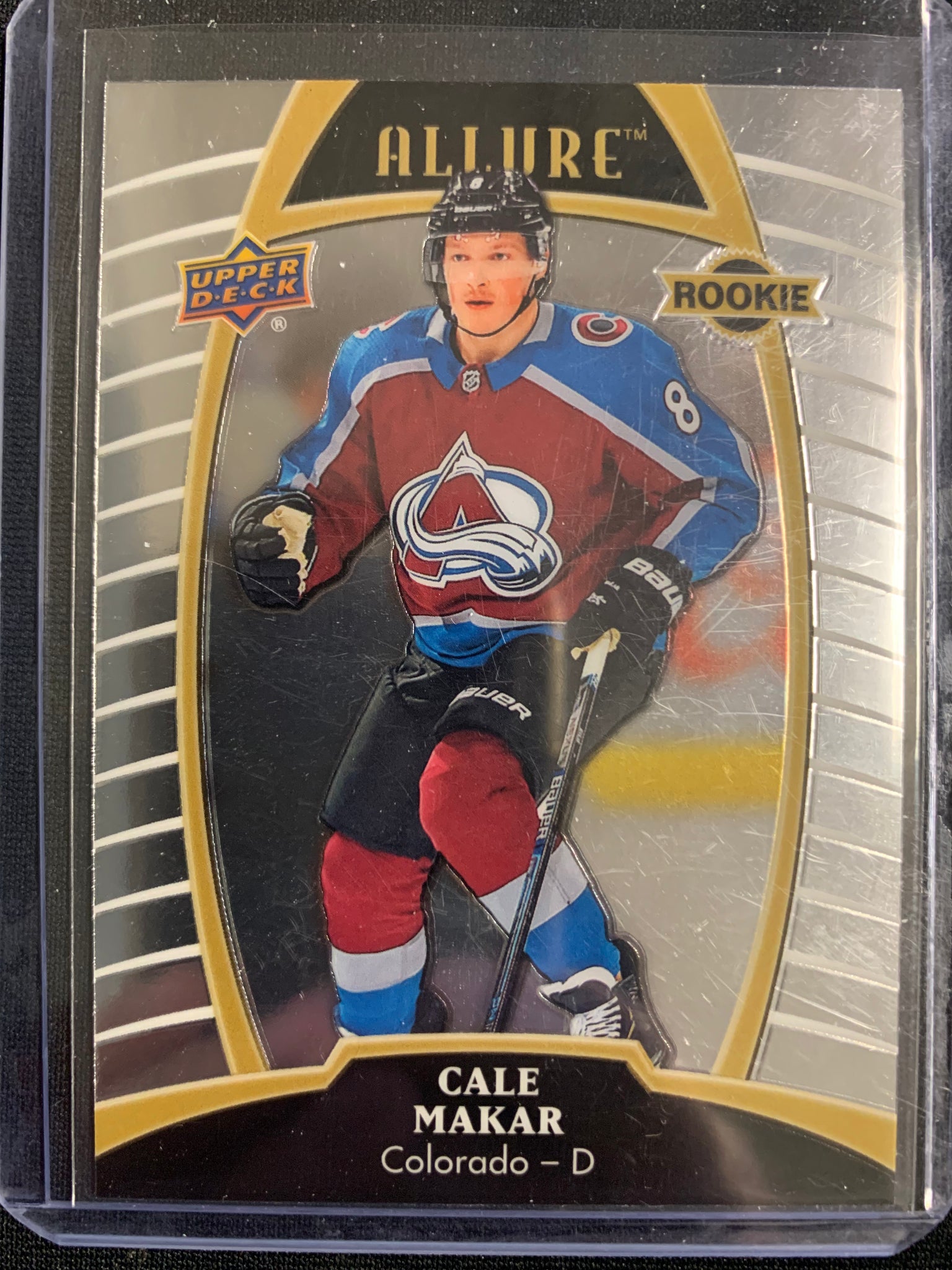 2019-20 UPPER DECK ALLURE HOCKEY #80 COLORADO AVALANCHE - CALE MAKAR BASE ROOKIE CARD