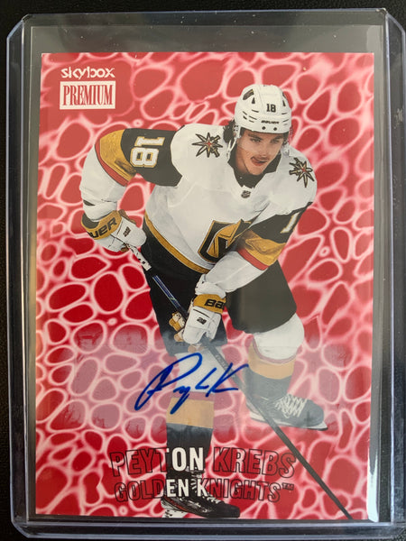 2020-21 UD SKYBOX METAL UNIVERSE HOCKEY #PP-14 VEGAS GOLDEN KNIGHTS - PEYTON KREBS PREMIUM PROSPECTS ROOKIE AUTO