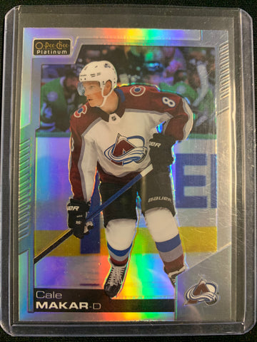 2020-21 UD OPC PLATINUM HOCKEY #140 COLORADO AVALANCHE - CALE MAKAR RAINBOW PARALLEL