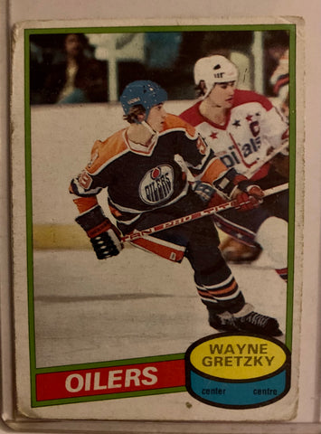 1980-81 O-PEE-CHEE HOCKEY #250 EDMONTON OILERS - WAYNE GRETZKY CARD RAW