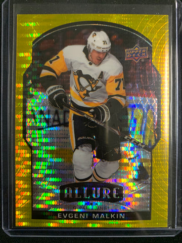 2020-21 UPPER DECK ALLURE HOCKEY #27 PITTSBURGH PENGUINS - EVGENY MALKIN YELLOW TAXI SP