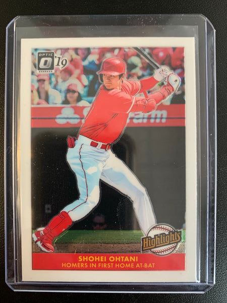 2019 PANINI DONRUSS OPTIC BASEBALL #H1 LOS ANGELES ANGELS - SHOHEI OHTANI HIGHLIGHTS INSERT CARD