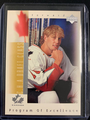 1997 UPPER DECK HOCKEY #370 TEAM CANADA - JOE THORNTON PROGRAM OF EXCELLENCE ROOKIE CARD