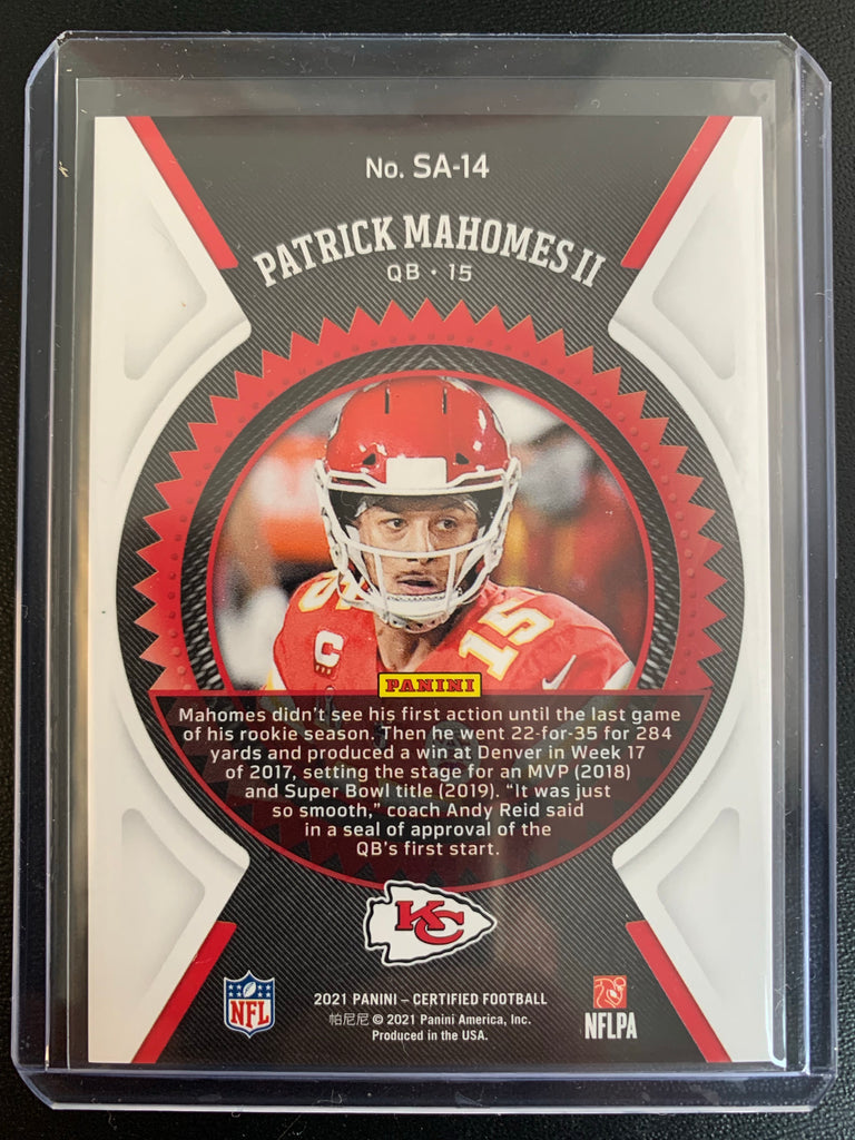 Patrick Mahomes 2021 CERTIFIED SEAL OF APPROVAL #SA-14 KANSAS CITY CHIEFS!