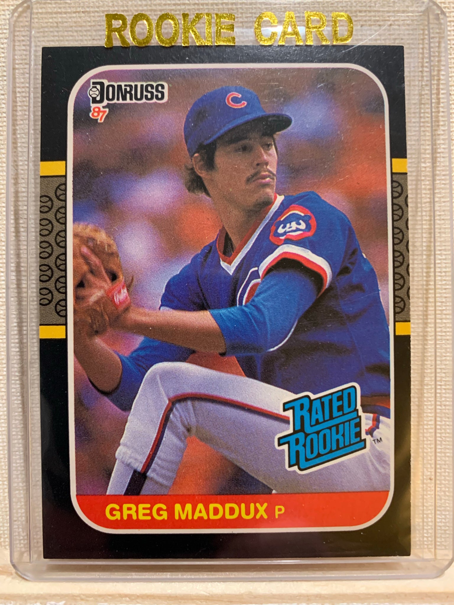 1987-88 DONRUSS BASEBALL #36 - GREG MADDUX RATED ROOKIE CARD RAW