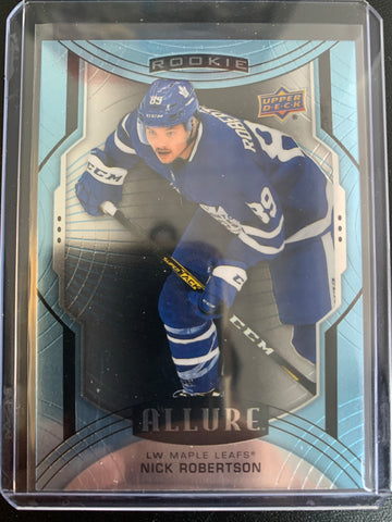 2020-21 UPPER DECK ALLURE HOCKEY #127 TORONTO MAPLE LEAFS - NICK ROBERTSON SP VARIATION ROOKIE CARD