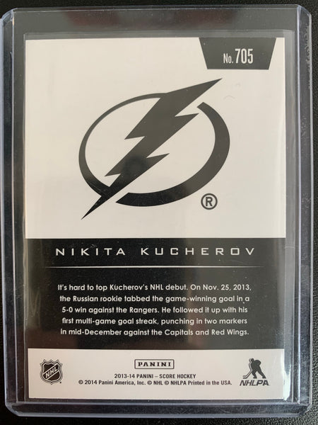 2013-14 PANINI SCORE HOCKEY #705 TAMPA BAY LIGHTNING - NIKITA KUCHEROV HOT ROOKIES ROOKIE CARD