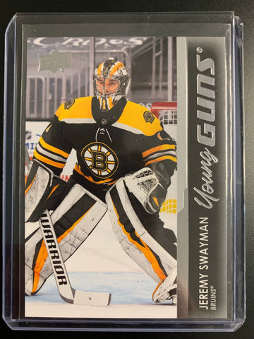 2021-22 UPPER DECK S1 HOCKEY #226 BOSTON BRUINS - JEREMY SWAYMAN YOUNG GUNS ROOKIE CARD