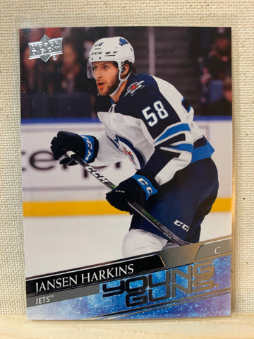 2020-21 UPPER DECK HOCKEY #229 WINNIPEG JETS - JANSEN HARKINS YOUNG GUNS ROOKIE CARD RAW