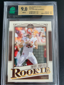 2021 PANINI LEGACY FOOTBALL #141 JACKSONVILLE JAGUARS - TREVOR LAWRENCE ROOKIE CARD GRADED MNT 9.0 MINT