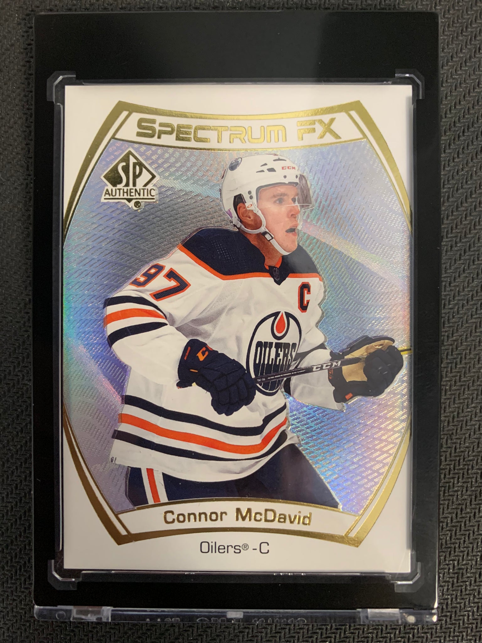 2021-22 UD SP AUTHENTIC HOCKEY #S-1 EDMONTON OILERS - CONNOR MCDAVID SPECTRUM FX BOUNTY CARD (UNSCRATCHED)