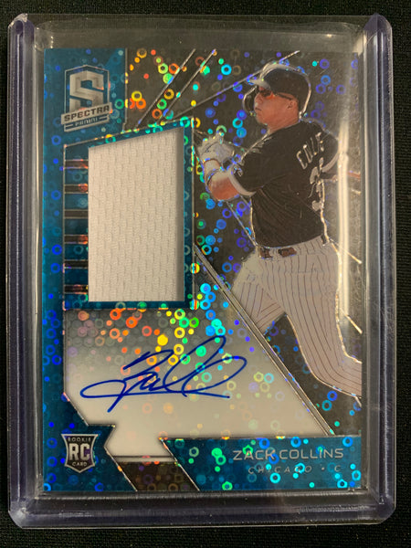 2020 PANINI SPECTRA BASEBALL #157 TORONTO BLUE JAYS - ZACK COLLINS DISCO PRIZM ROOKIE AUTO PATCH NUMBERED 78/99