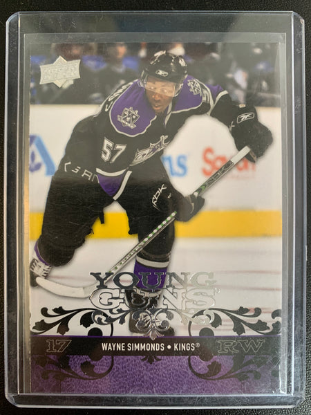 2008-09 UPPER DECK HOCKEY #221 LOS ANGELES KINGS - WAYNE SIMMONDS YOUNG GUNS ROOKIE CARD