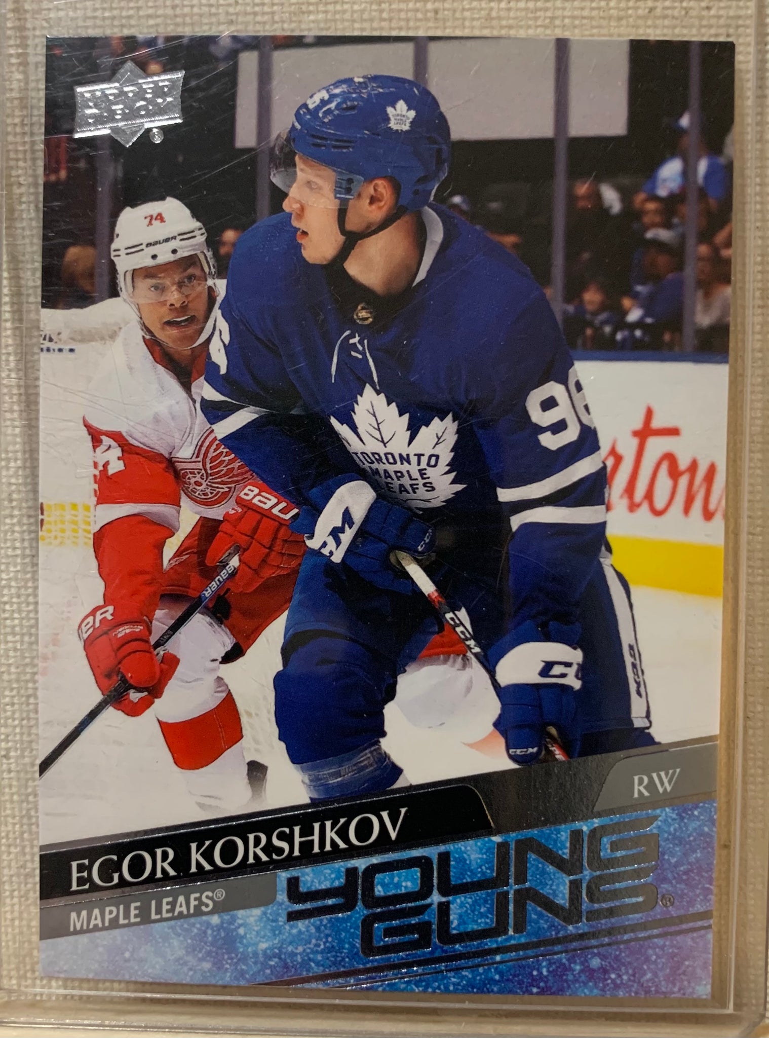 2020-21 UPPER DECK HOCKEY #219 TORONTO MAPLE LEAFS - EGOR KORSHKOV YOUNG GUNS ROOKIE CARD RAW