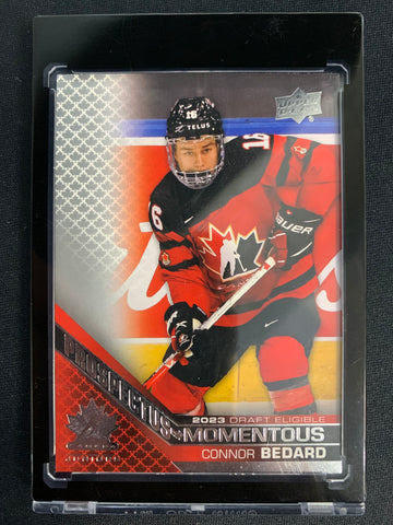 2022 UPPER DECK TEAM CANADA JUNIORS HOCKEY #PM-12 - CONNOR BEDARD PROSPECTOUS MOMENTS