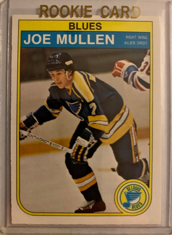 1982-83 O-PEE-CHEE HOCKEY #307 ST. LOUIS BLUES - JOE MULLEN ROOKIE CARD RAW