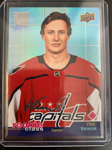 2020-21 UPPER DECK EXTENDED HOCKEY #RC-45 WASHINGTON CAPITALS - VITEK VANECEK ROOKIE CLASS ROOKIE CARD