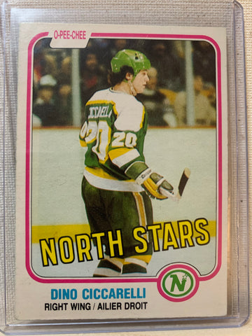 1981-82 O-PEE-CHEE HOCKEY #161 MINNESOTA NORTH STARS - DINO CICCARELLI ROOKIE CARD RAW