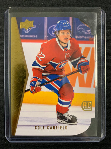 2021-22 UPPER DECK S1 HOCKEY #RDT-2 MONTREAL CANADIENS - COLE CAUFIELD DIE CUT ROOKIE CARD