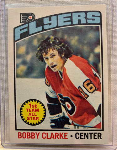 1976-77 O-PEE-CHEE HOCKEY #70 PHILADELPHIA FLYERS - BOBBY CLARKE CARD RAW