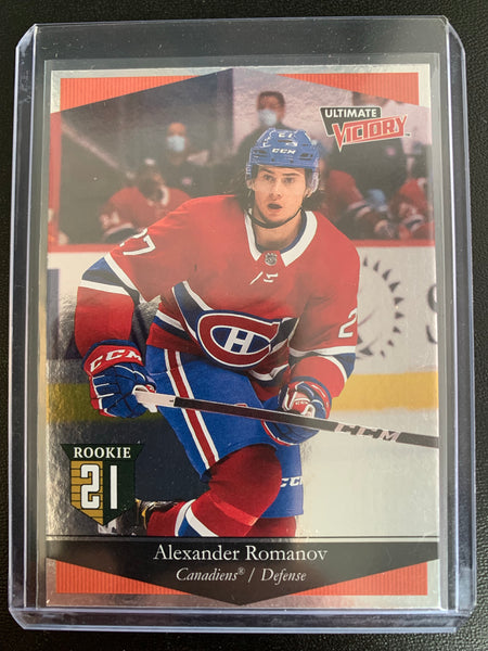 2020-21 UPPER DECK EXTENDED HOCKEY #UV-21 MONTREAL CANADIENS - ALEXANDER ROMANOV VICTORY ROOKIE CARD