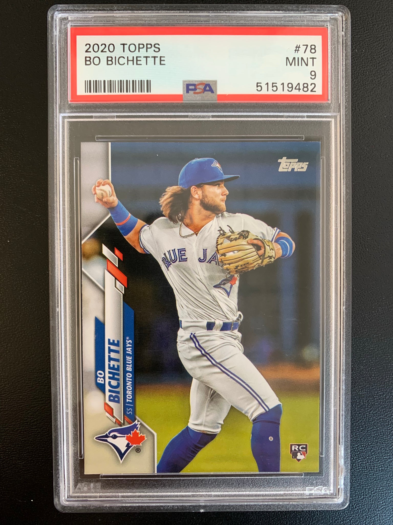 2020 TOPPS BASEBALL #78 TORONTO BLUE JAYS - BO BICHETTE ROOKIE CARD GRADED PSA 9.0 MINT