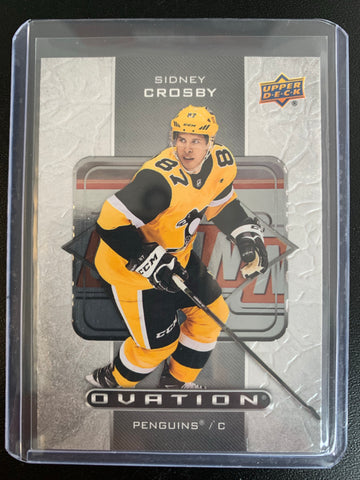 2020-21 UPPER DECK EXTENDED SERIES HOCKEY #O-30 PITTSBURGH PENGUINS - SIDNEY CROSBY OVATION INSERT CARD