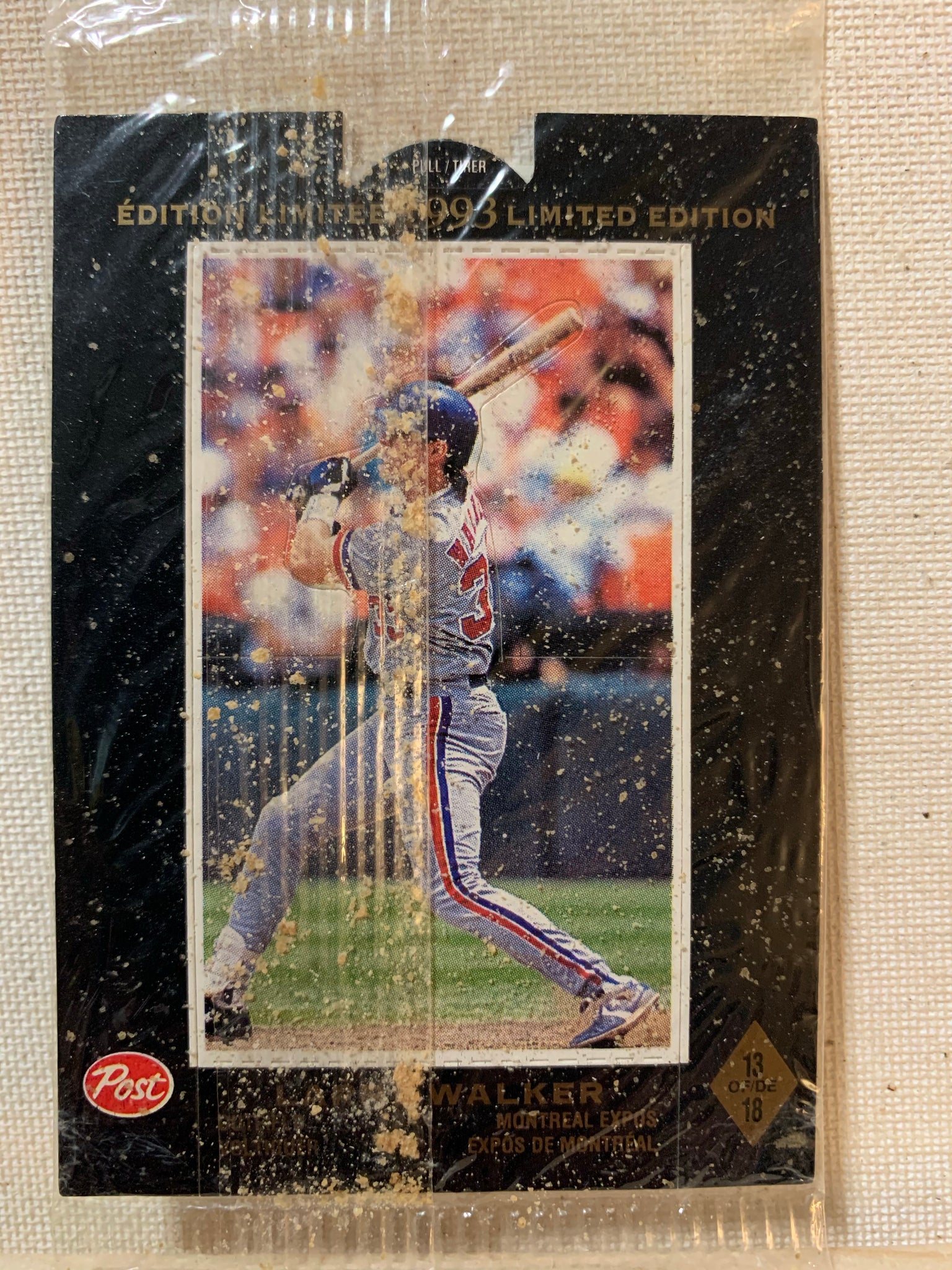  1990 Fleer Larry Walker Rookie Card #363 - Expos