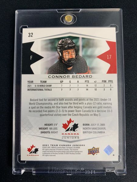 2021 UPPER DECK TEAM CANADA JUNIORS HOCKEY #32 - CONNOR BEDARD BASE