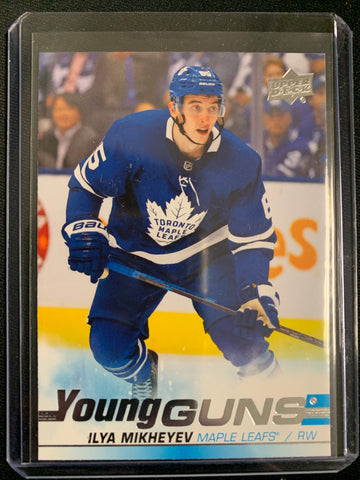 2019-20 UPPER DECK HOCKEY #210 TORONTO MAPLE LEAFS - ILYA MIKHEYEV YOUNG GUNS ROOKIE CARD