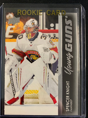 2021-22 UPPER DECK S1 HOCKEY #223 FLORIDA PANTHERS - SPENCER KNIGHT YOUNG GUNS ROOKIE CARD