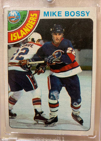 1978-79 TOPPS HOCKEY #115 NEW YORK ISLANDERS - MIKE BOSSY ROOKIE CARD RAW