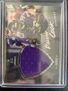 2018 PANINI LUMINANCE FOOTBALL #4 MINNESOTA VIKINGS - DALVIN COOK JUMBO PATCH CARD