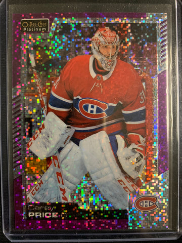 2020-21 UD OPC PLATINUM HOCKEY #9 MONTREAL CANADIENS - CAREY PRICE VIOLET PIXELS PARALLEL NUMBERED 361/399