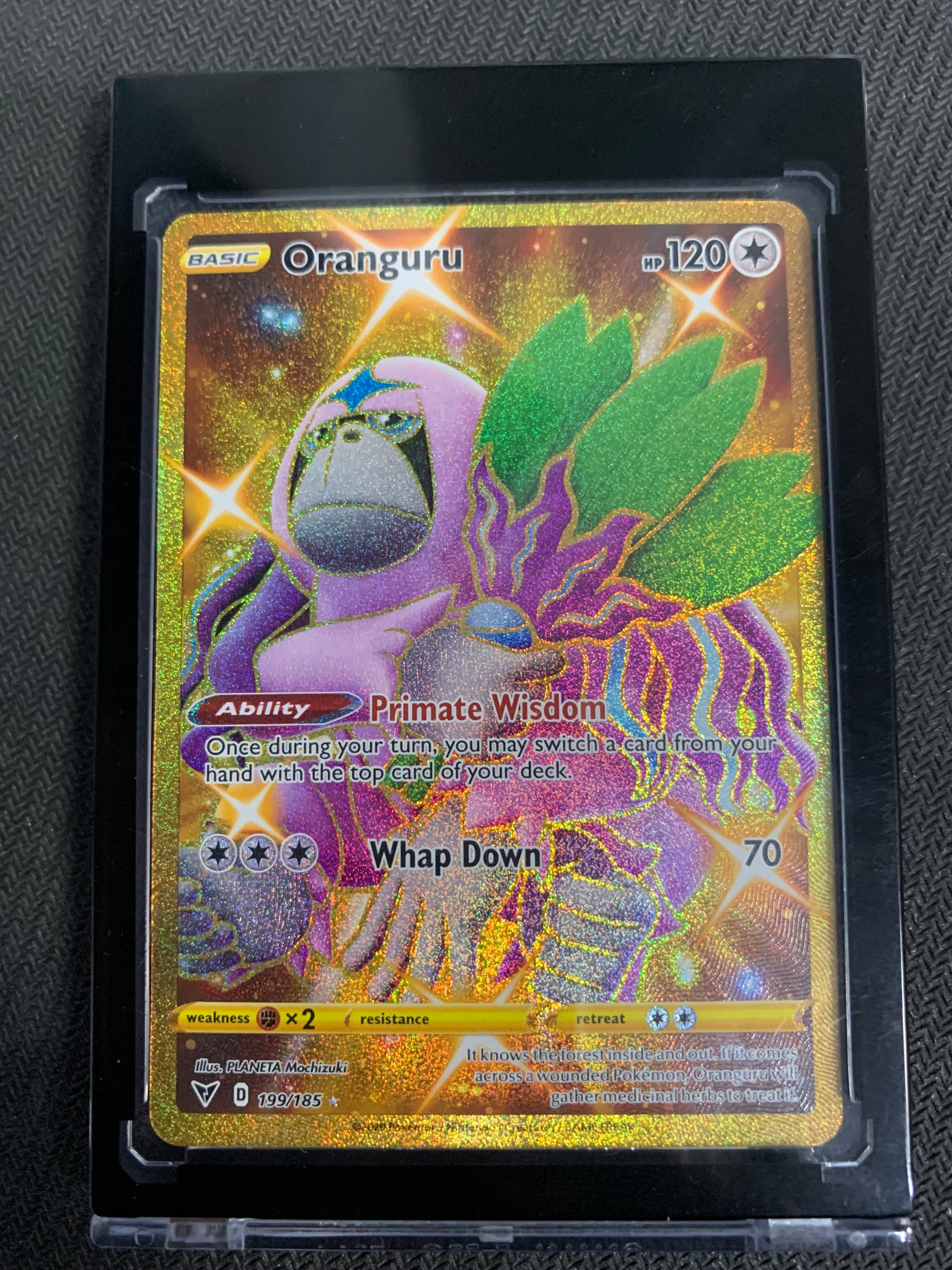 2020 POKEMON VIVID VOLTAGE - ORANGURU FULL ART GOLD SECRET RARE 199/185 - MINT