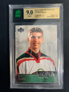 2003-04 UPPER DECK HOCKEY #221 MINNESOTA WILD - BRENT BURNS YOUNG GUNS ROOKIE CARD GRADED MNT 9 MINT