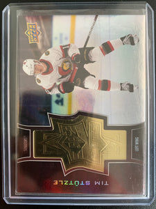 2020-21 UPPER DECK EXTENDED HOCKEY #SF-47 OTTAWA SENATORS - TIM STUTZLE SPX FINITE SP GOLD INSERT ROOKIE CARD 212/299