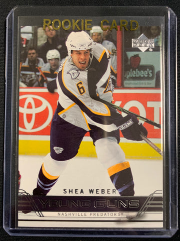 2006-07 UPPER DECK HOCKEY #222 NASHVILLE PREDATORS - SHEA WEBER YOUNG GUNS ROOKIE CARD