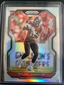 2020 PANINI PRIZM FOOTBALL #321 TAMPA BAY BUCCANEERS - TYLER JOHNSON SILVER PRIZM SP ROOKIE