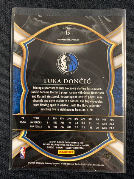 2020-2021 PANINI SELECT NBA BASKETBALL DALLAS MAVERICKS - LUKA DONCIC -  2 CARD LOT