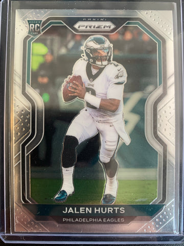 2020 PANINI PRIZM FOOTBALL #343 PHILADELPHIA EAGLES -JALEN HURTS BASE PRIZM ROOKIE CARD