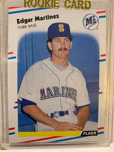 1988-89 FLEER BASEBALL #378 - EDGAR MARTINEZ ROOKIE CARD RAW