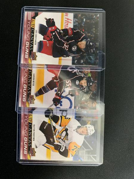 2022-23 UPPER DECK S1 HOCKEY  CANVAS YOUNG GUNS LOT OF 3 DIFFERENT