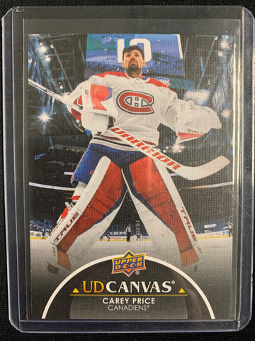 2021-22 UPPER DECK S1 HOCKEY #C44 MONTREAL CANADIENS - CAREY PRICE BLACK VARIANT CANVAS INSERT