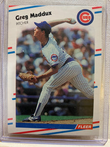 1988-89 FLEER BASEBALL #423 - GREG MADDUX ROOKIE CARD RAW