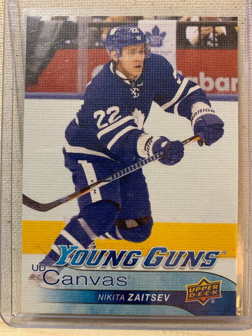 2016-17 UPPER DECK HOCKEY #C223 TORONTO MAPLE LEAFS - NIKITA ZAITSEV YOUNG GUNS CANVAS ROOKIE CARD RAW