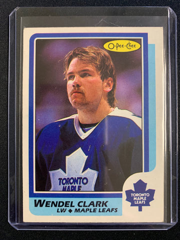 1986-87 O-PEE-CHEE HOCKEY #149 TORONTO MAPLE LEAFS - WENDEL CLARK ROOKIE CARD