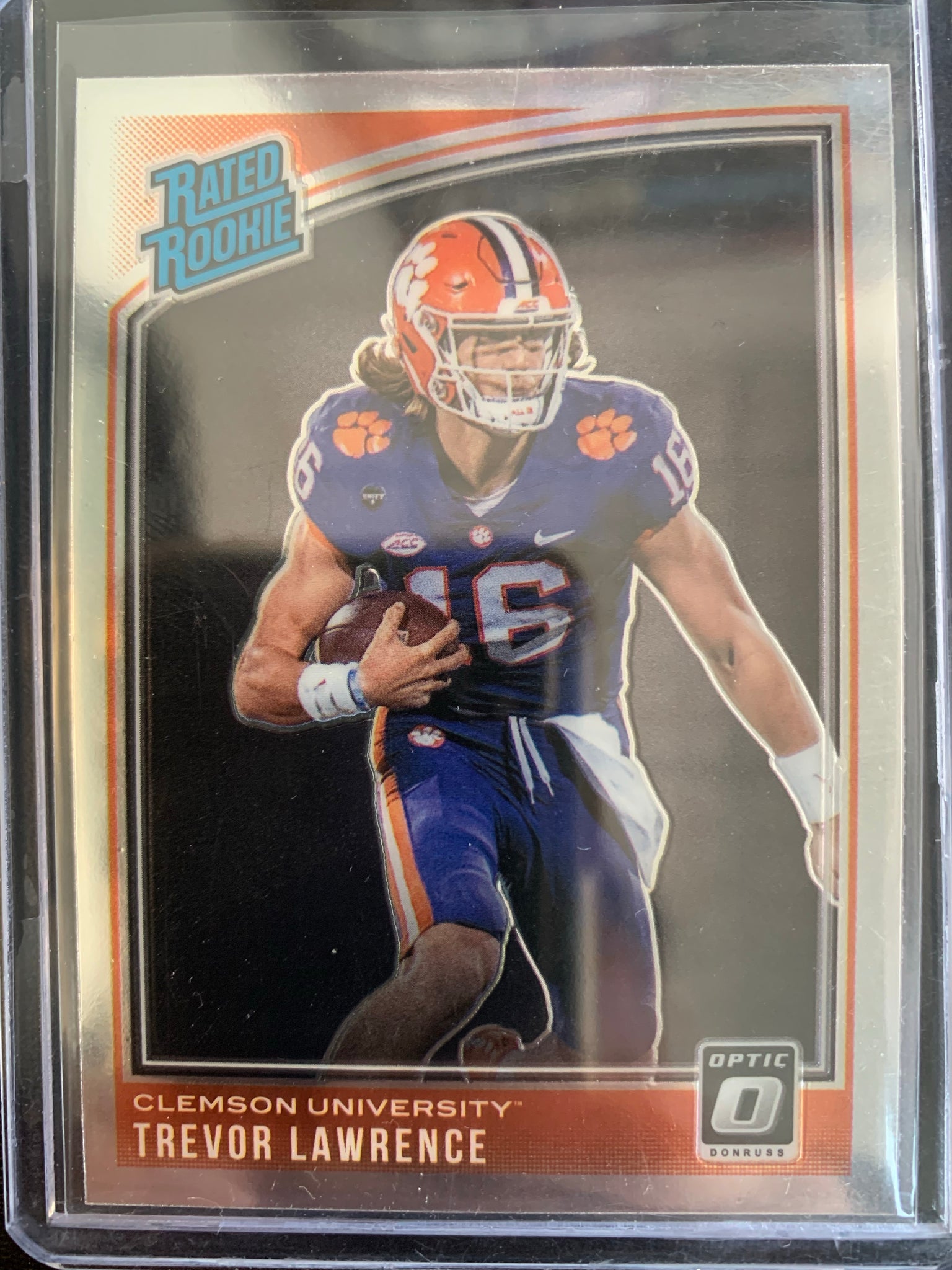 2021 PANINI CHRONICLES DRAFT PICKS FOOTBALL #201 JACKSONVILLE JAGUARS - TREVOR LAWRENCE OPTIC RATED ROOKIE CARD